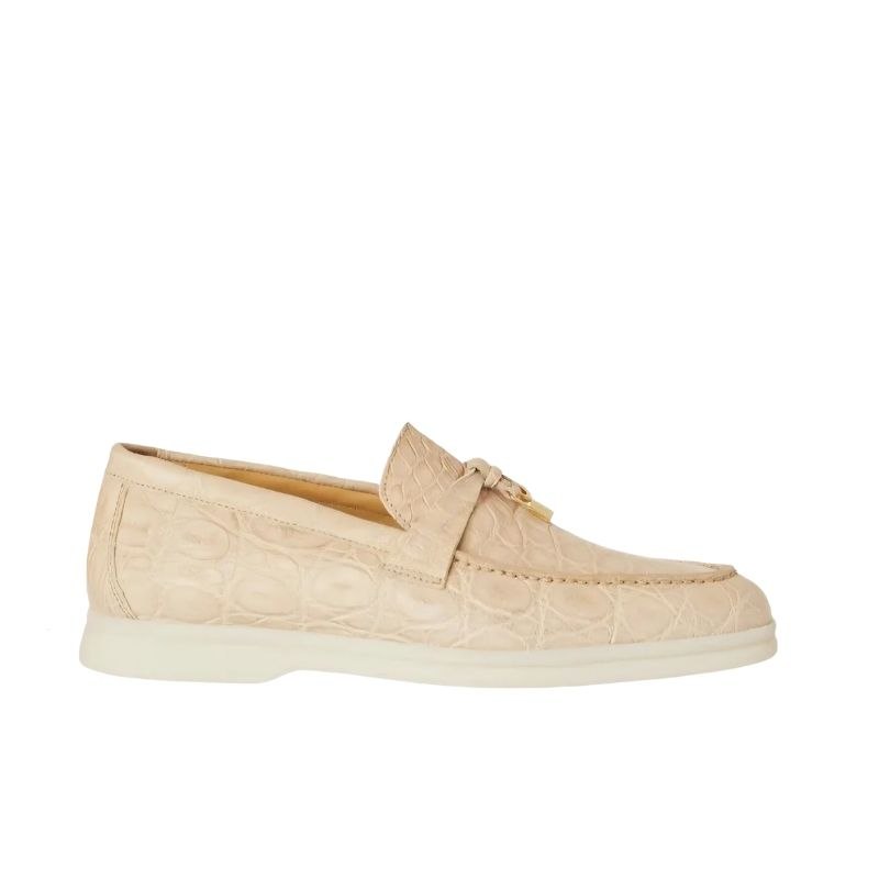 Loro Piana Summer Charms Walk Loafer Suede Butter