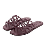 LOEWE Apac Petal Anagram slide in calfskin Red -