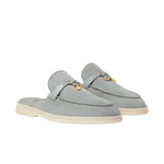 Loro Piana Charms Walk Babouche Suede Eucalyptus