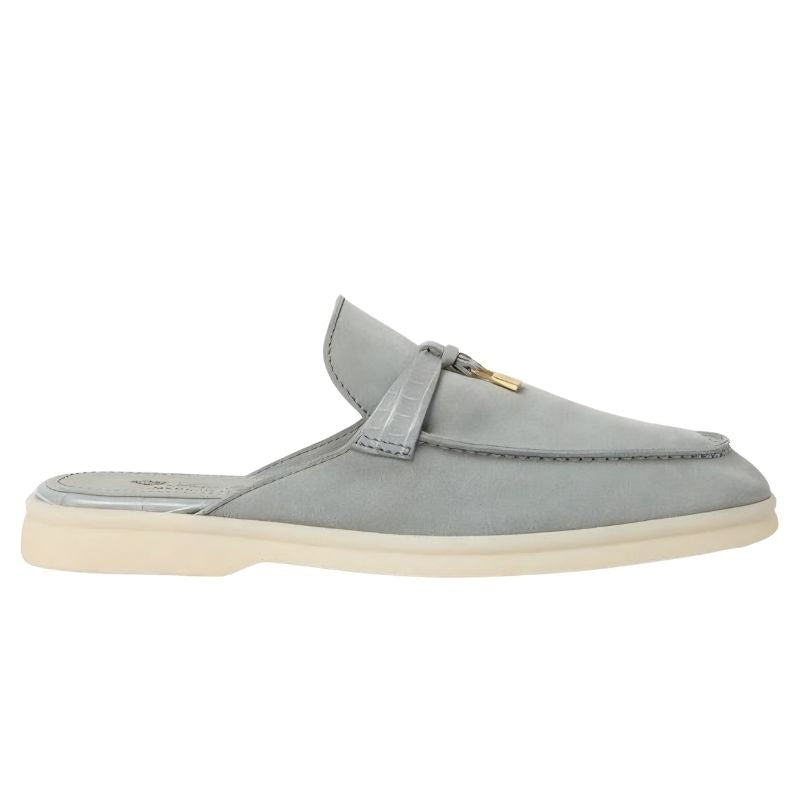 Loro Piana Charms Walk Babouche Suede Eucalyptus
