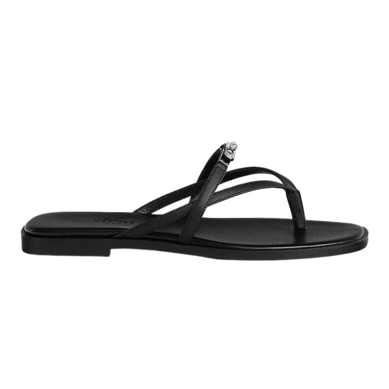 Hermès Miss Leather Sandal Black